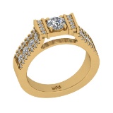 1.36 Ctw VS/SI1 Diamond 10K Yellow Gold Engagement Ring (ALL DIAMOND ARE LA