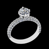 1.61 Ctw VS/SI1 Diamond 10k white Gold Engagement Ring (ALL DIAMOND ARE LAB