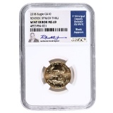 Certified American $10 Gold Eagle 2018 Reverse Struck Through MS69 NGC Rhet