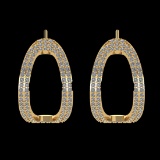 1.06 Ctw VS/SI1 Diamond 14 K Yellow Gold Earrings (ALL DIAMOND ARE LAB GROW
