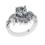 3.27 Ctw VS/SI1 Diamond 14k white Gold Engagement Ring (ALL DIAMOND ARE LAB