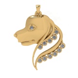 0.42 Ctw VS/SI1 Diamond 14k Yellow Gold Pendant (ALL DIAMOND ARE LAB GROWN