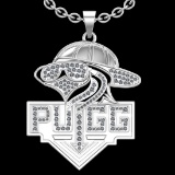 1.20 Ctw VS/SI1 Diamond 10k white Gold Pandant (ALL DIAMOND ARE LAB GROWN)