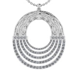 1.00 Ctw VS/SI1 Diamond Prong Set 14k white Gold Pandant (ALL DIAMOND ARE L
