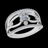 1.27 Ctw VS/SI1 Diamond 10k white Gold Engagement Ring (ALL DIAMOND ARE LAB