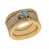 1.81 Ctw SI1/SI2 Diamond 14k Yellow Gold Engagement Ring (ALL DIAMOND ARE L