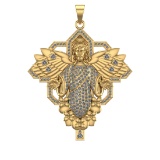 1.95 Ctw VS/SI1 Diamond 14k Yellow Gold Pendant (ALL DIAMOND ARE LAB GROWN