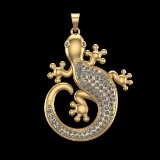 2.63 Ctw VS/SI1 Diamond 10k Yellow Gold Pandant (ALL DIAMOND ARE LAB GROWN