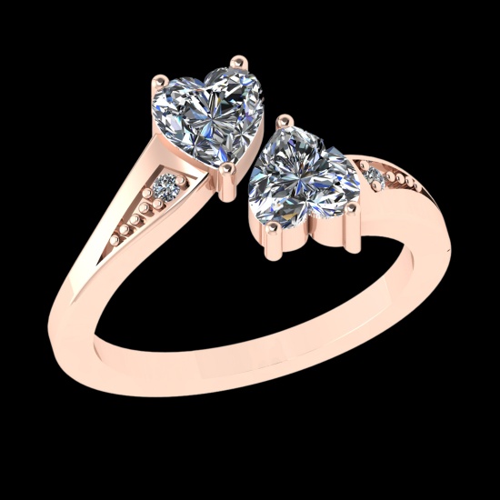1.53 Ctw VS/SI1 Diamond 10k Rose Gold Engagement Ring (ALL DIAMOND ARE LAB