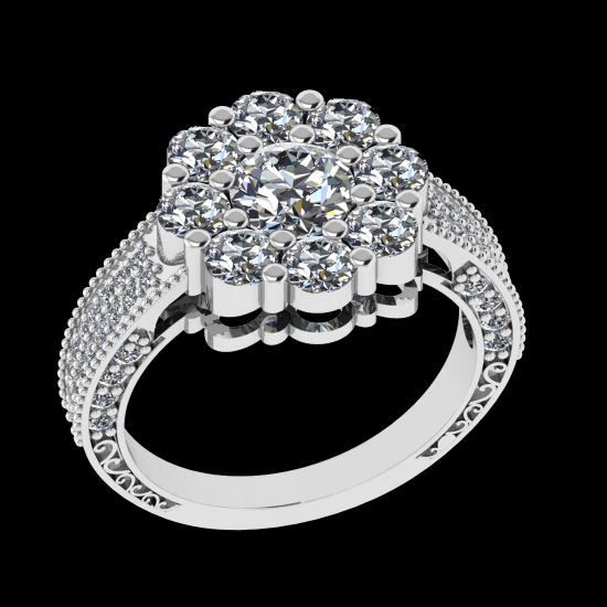 3.29 Ctw VS/SI1 Diamond 10k white Gold Engagement Ring (ALL DIAMOND ARE LAB