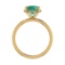 2.59 Ctw VS/SI1 Emerald and Diamond 14k Yellow Gold Engagement Ring (ALL DI