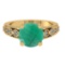 3.32 Ctw VS/SI1 Emerald and Diamond 14k Yellow Gold Engagement Ring (ALL DI