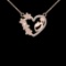 0.32 Ctw VS/SI1 Diamond 14 K Rose Gold Necklace(ALL DIAMOND ARE LAB GROWN )