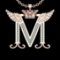 2.17 Ctw VS/SI1 Diamond Prong Set 18K Rose Gold Letter theme ( m) Necklace