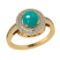 1.55 Ctw I2/I3 Emerald And Diamond 14K Yellow Gold Engagement Ring