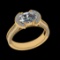 2.11 Ctw VS/SI1 Diamond 10k Yellow Gold Engagement Ring (ALL DIAMOND ARE LA