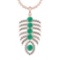 4.60 Ctw VS/SI1 Emerald and Diamond 14k Rose Gold Pandant (ALL DIAMOND ARE