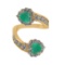 4.24 Ctw VS/SI1 Emerald and Diamond14K Yellow Gold Engagement Ring