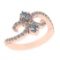 0.98 Ctw VS/SI1 Diamond 14K Rose Gold Engagement Ring (ALL DIAMOND ARE LAB