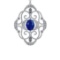 39.09 Ctw SI1/SI2 Tanzanite and Diamond 14k white Gold Pandant (ALL DIAMOND