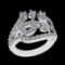1.36 Ctw VS/SI1 Diamond Prong Set 10k white Gold Engagement Ring (ALL DIAMO