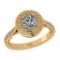1.10 Ctw VS/SI1 Diamond Prong Set 14k Yellow Gold Engagement Ring (ALL DIAM