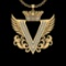 4.25 Ctw VS/SI1 Diamond Prong Set 18K Yellow Gold Letter theme ( V) Necklac