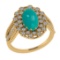 2.74 Ctw I2/I3 Emerald And Diamond 14K Yellow Gold Engagement Ring