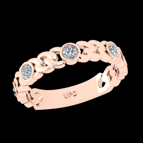 0.30 Ctw VS/SI1 Diamond 10k Rose Gold Engagement Ring (ALL DIAMOND ARE LAB