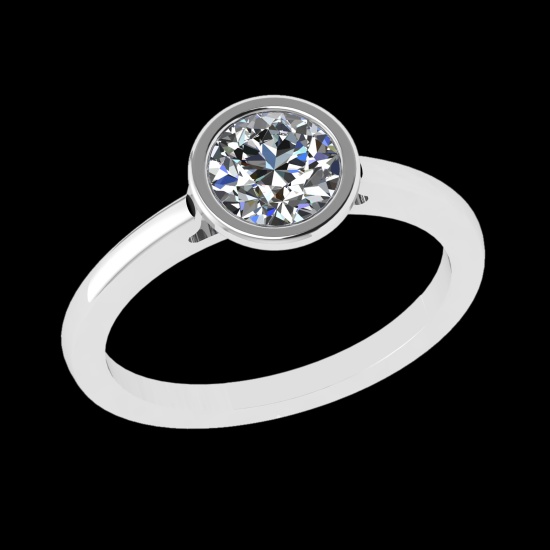 0.84 Ctw VS/SI1 Diamond 10k white Gold Solitaire Ring (ALL DIAMOND ARE LAB