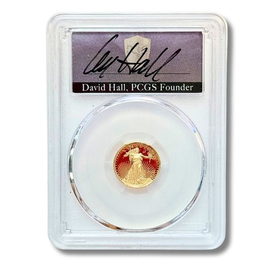 Certified Proof American $5 Gold Eagle 2022-W $5 PR70DCAM PCGS David Hall S
