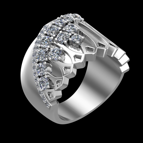1.31 Ctw VS/SI1 Diamond 10k white Gold Engagement Ring (ALL DIAMOND ARE LAB