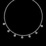 1.05 Ctw VS/SI1 Diamond 14K White Gold Yard Necklace (ALL DIAMOND ARE LAB G