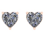 1.00 Ctw VS/SI1 Diamond 14k Rose Gold Stud Earrings (ALL DIAMOND ARE LAB GR
