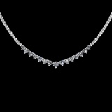 1.06 Ctw VS/SI1 Diamond 14K White Gold Slide Necklace (ALL DIAMOND ARE LAB