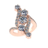4.64 Ctw VS/SI1 Diamond 14K Rose Gold Engagement Ring (ALL DIAMOND ARE LAB