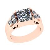 2.60 Ctw VS/SI1 Diamond 14k Rose Gold Engagement Ring (ALL DIAMOND ARE LAB