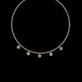 0.75 Ctw VS/SI1 Diamond 14K Yellow Gold Yard Necklace (ALL DIAMOND ARE LAB