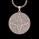 5.80 Ctw VS/SI1 Diamond 14 K Rose Gold Necklace(ALL DIAMOND ARE LAB GROWN )