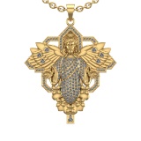 1.95 Ctw SI2/SI1 Diamond 14k Yellow Gold Pendant (ALL DIAMOND ARE LAB GROWN