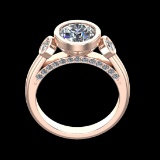 2.61 Ctw VS/SI1 Diamond 10k Rose Gold Engagement Ring (ALL DIAMOND ARE LAB