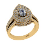 1.88 Ctw VS/SI1 Diamond 14K Yellow Gold Engagement Ring