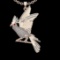 1.72 Ctw VS/SI1 Ruby and Diamond Prong Set 18K Rose Gold Birds Necklace (AL