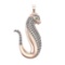 1.86 Ctw SI2/SI1 Diamond 14k Rose Gold Pendant (ALL DIAMOND ARE LAB GROWN)