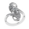 0.73 Ctw VS/SI1 Diamond 10K White Gold Engagement Halo Ring