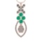 19.90Ctw VS/SI1 Emerald and Diamond 14K Rose Gold Necklace(ALL DIAMOND ARE