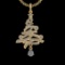 1.94 Ctw VS/SI1 Diamond 10k Yellow Gold Christmas Theme Pandant (ALL DIAMON