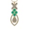 19.90Ctw VS/SI1 Emerald and Diamond 14K Yellow Gold Necklace(ALL DIAMOND AR