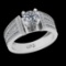 1.26 Ctw VS/SI1 Diamond Prong Set 10k white Gold Engagement Ring( (ALL DIAM