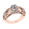 1.45 Ctw VS/SI1 Diamond 14k Rose Gold Engagement Ring